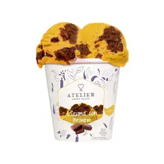 ATELIER - Helado Artesanal Lúcuma Brownie Atelier Pote 500 mL
