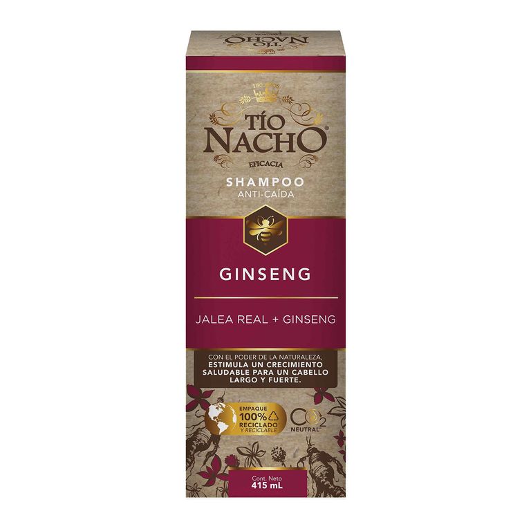Shampoo Tio Nacho Ginseng Botella 415 mL