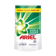 ARIEL - Detergente Líquido Doble Poder Concentrado Doypack 400 mL