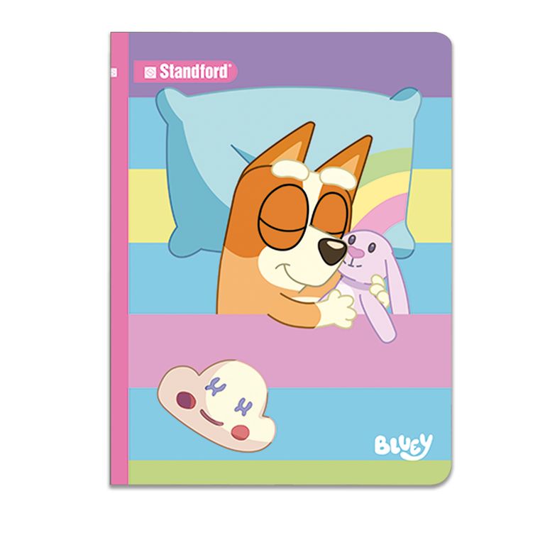 Cuaderno Standford Inicial 1X1 Diseño Bluey 80 Hojas
