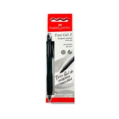 FABER CASTELL - Lapicero Faber Castell Retractil Tinta Gel Color Negro