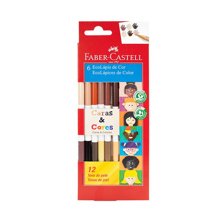 Colores Faber Castell Delgado Caras Y Colores Empaque 6 Und