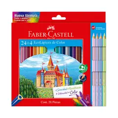 FABER CASTELL - Colores Faber Castell Empaque 24 Und + 4 Colores Pastel