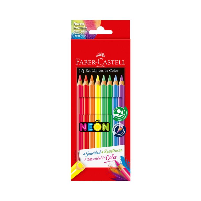 Colores Faber Castell Neón Empaque 10 Und