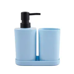 PRECIO UNO - Set Pump Portacepillo y Jabonera