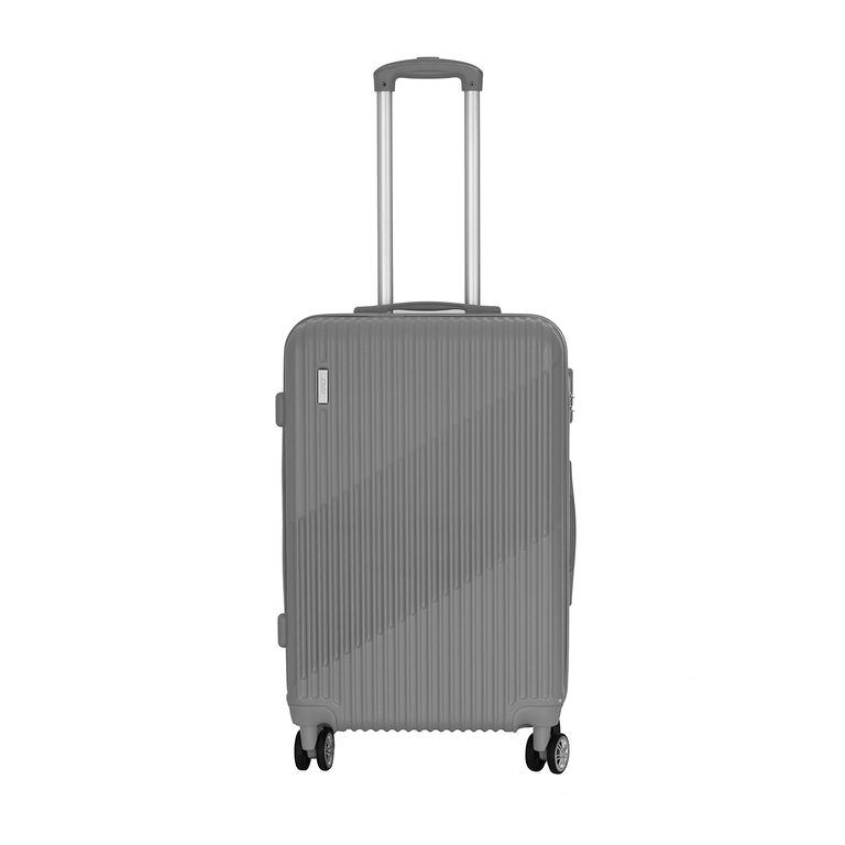 Maleta Dura Adventure Plateado Mediana