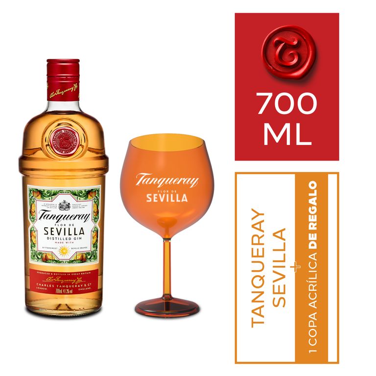 Gin Tanqueray Sevilla 700 mL + Copa Naranja