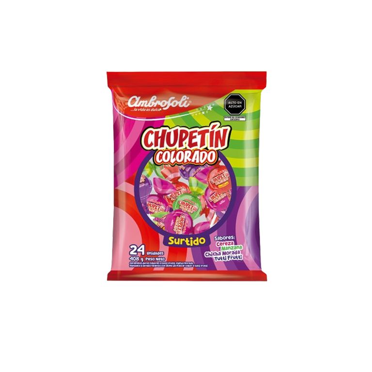 Chupetín Ambrosoli Colorado Surtido Bolsa 408 g