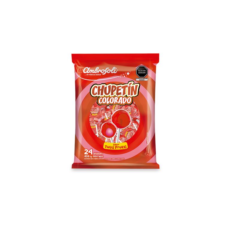 Chupetín Ambrosoli Colorado Tutti Frutti Bolsa 408 g