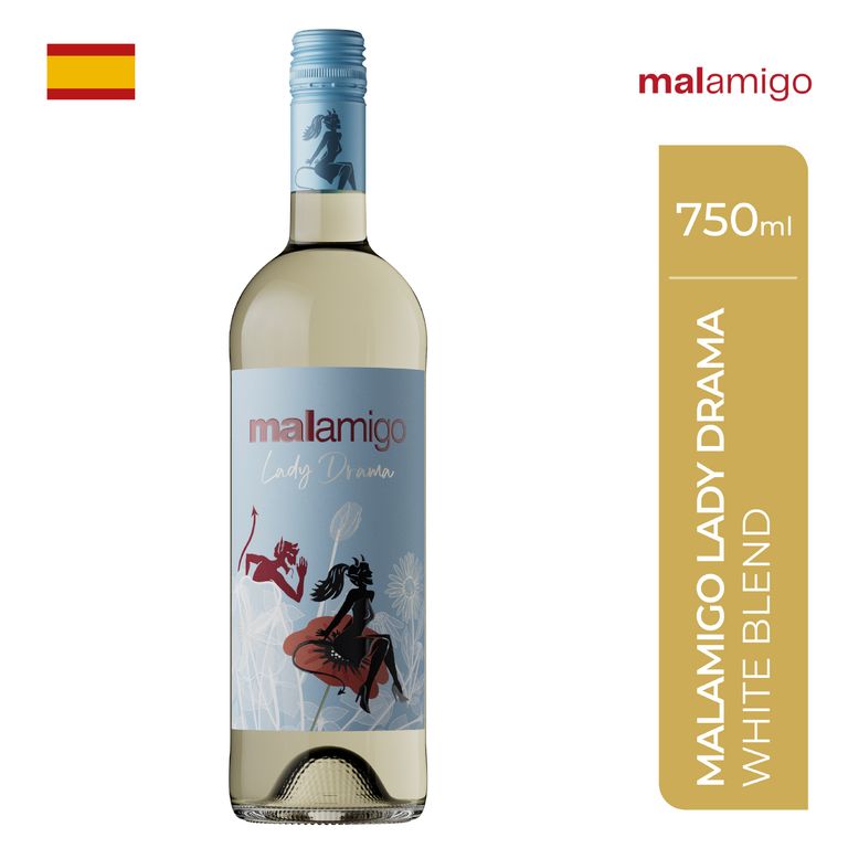 Vino Malamigo Lady Drama White Blend Botella 750 mL