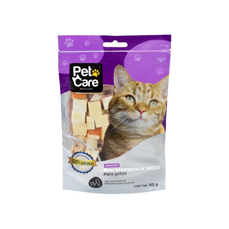 Snack Gatos Pet Care Sandwich Pollo Doypack 80 g