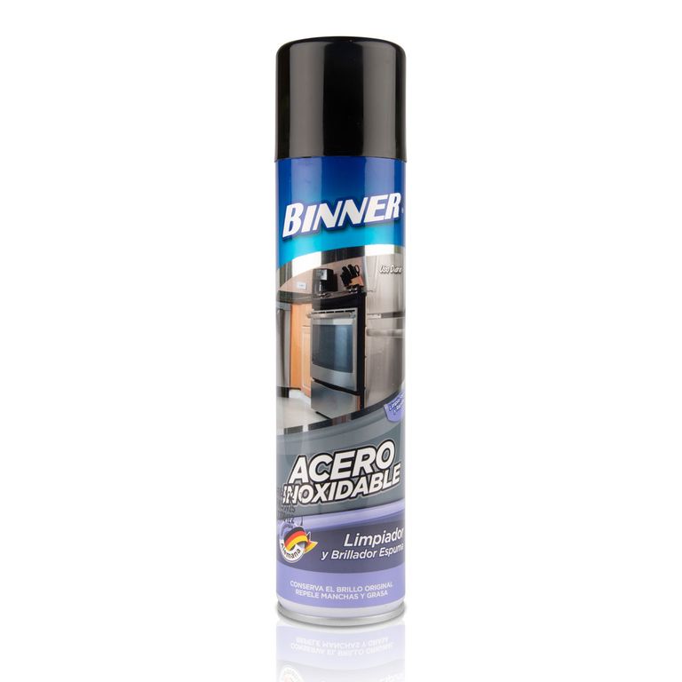 Limpiador en Aerosol de Acero Inoxidable Binner Envase 400 mL