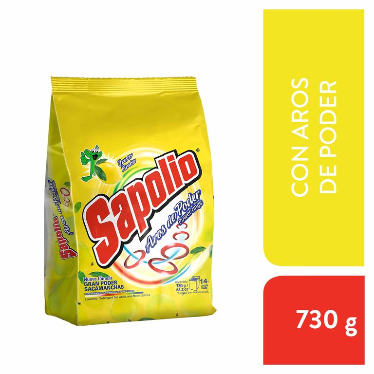 Detergente en Polvo Sapolio Limón Bolsa 730 g