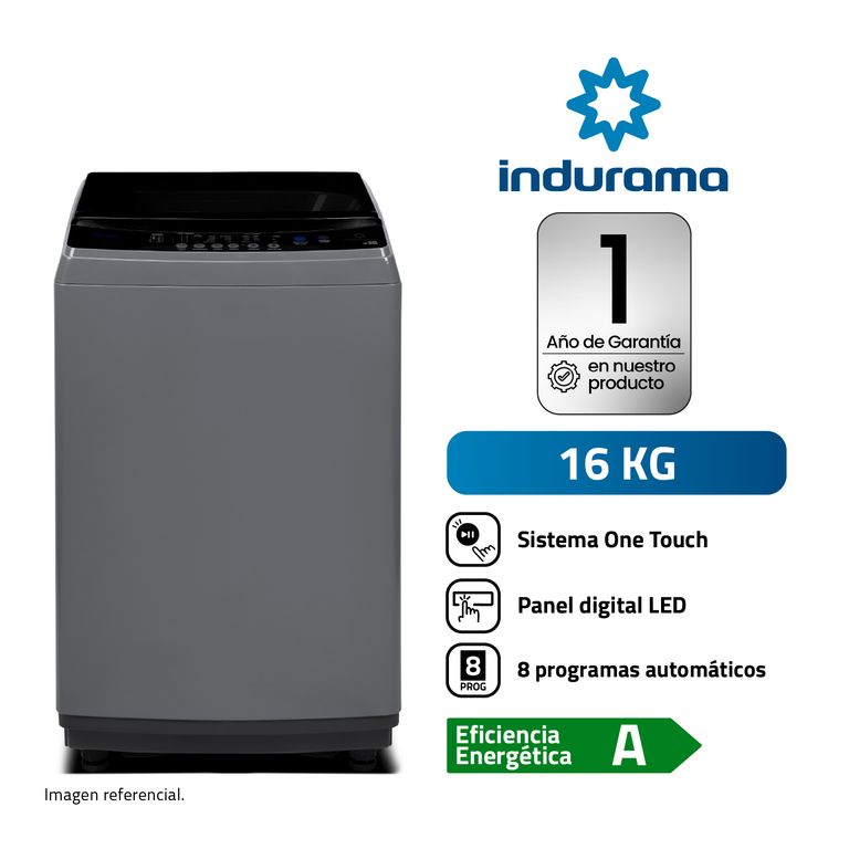 Lavadora 16 Kg Carga Superior LRI-16DGR Gris Oscuro