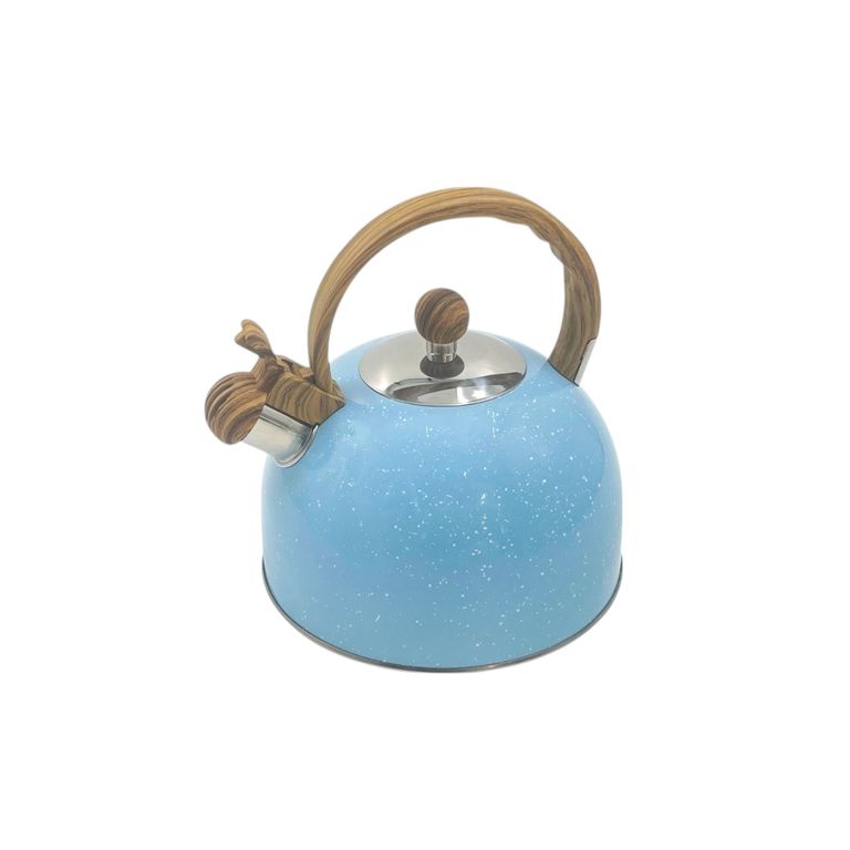 Tetera Acero Inoxidable Look Madera Azul 3 L