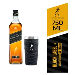 DUCALES - Whisky Johnnie Walker Black Label 750ml  + vaso térmico