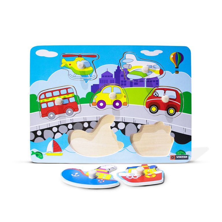 Rompecabezas Vinifan con Pin Transporte 7 Piezas