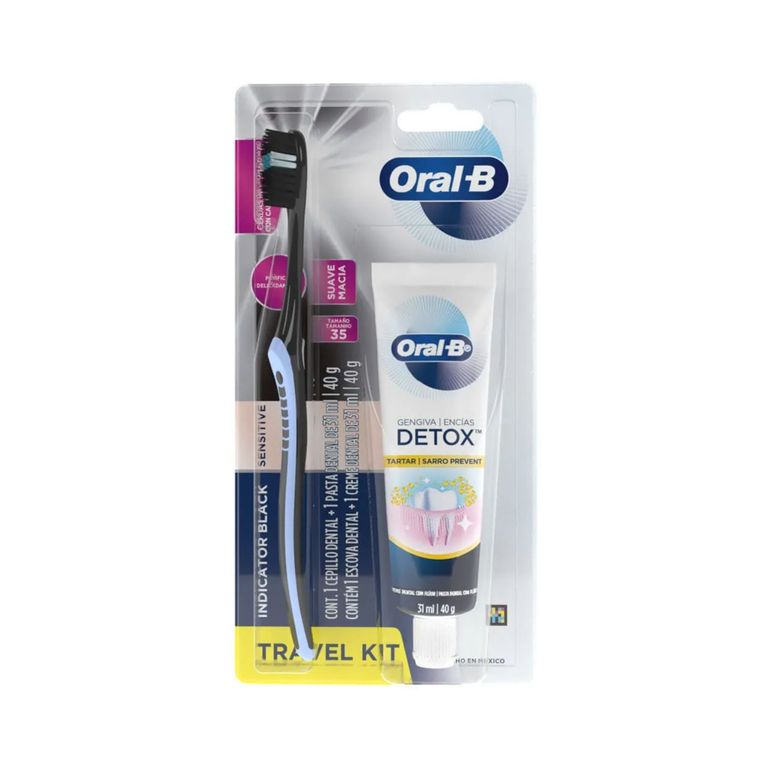 Kit de Viaje Oral B Cepillo Dental Suave + Crema Dental 31 mL