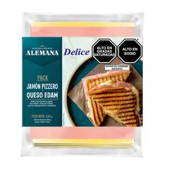 SALCHICHERIA ALEMANA - Pack Jamón Pizzero + Queso Edam Sa 340 g