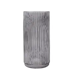 undefined - Florero Lineas Chico 20Cm Charcoal