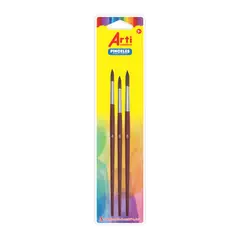 ARTI CREATIVO - Pinceles Redondos Arti Creativo Empaque 3 Und