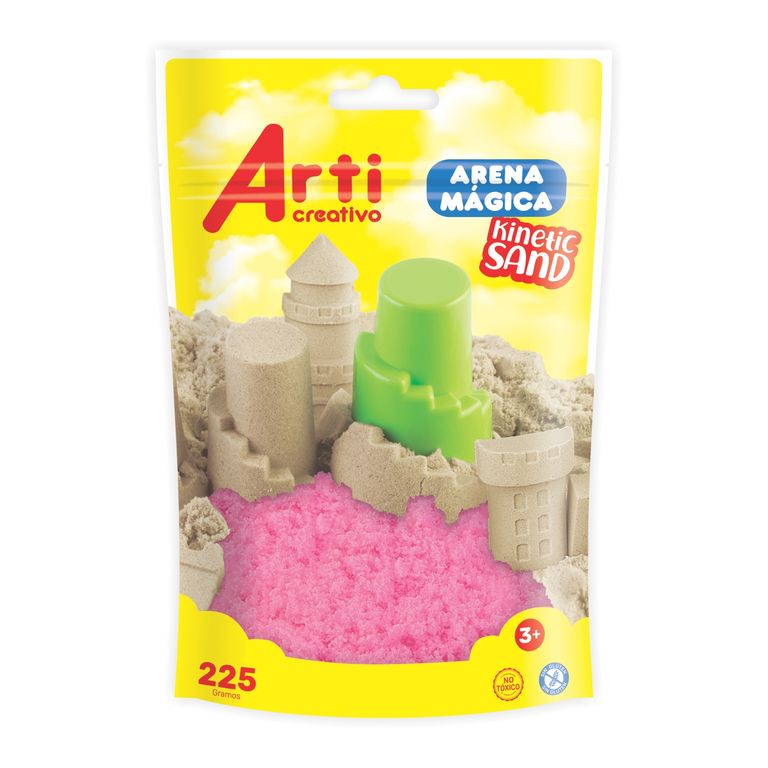Arena Mágica Arti Creativo Color Rosado Empaque 225g