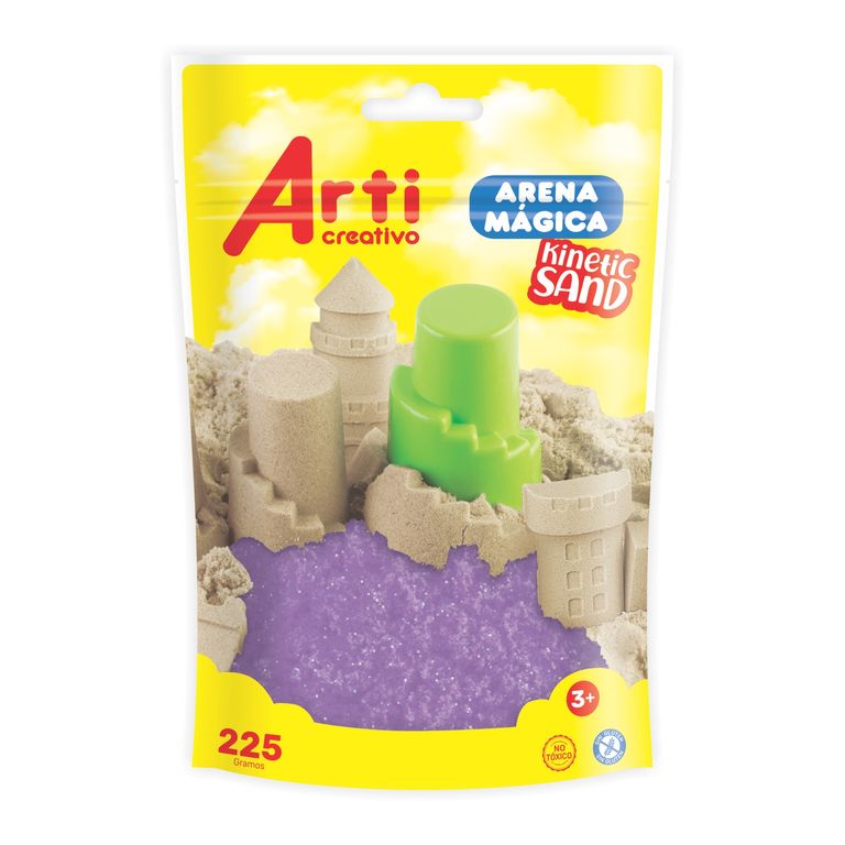 Arena Mágica Arti Creativo Glitter Morado Empaque 225g