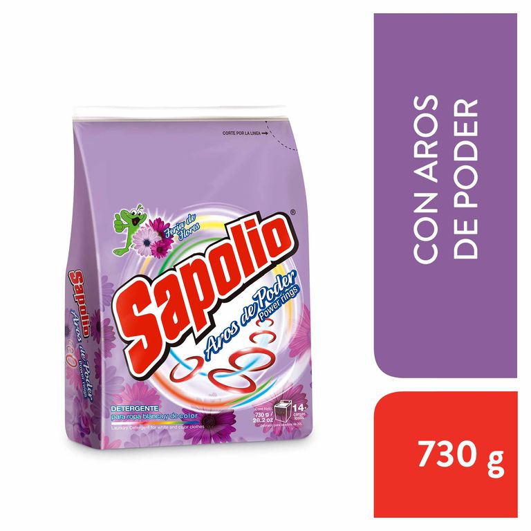Detergente en Polvo Sapolio Floral Bolsa 730 g