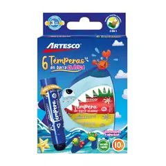 ARTESCO - Témperas En Barra Artesco Clásico Empaque 6 Und