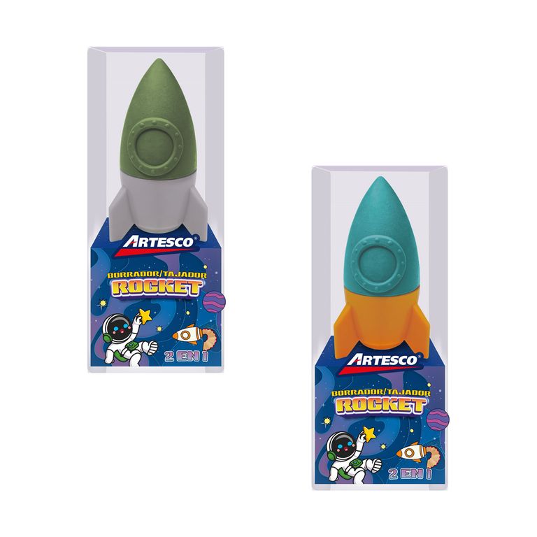 Borrador + Tajador Artesco Diseño Rocket