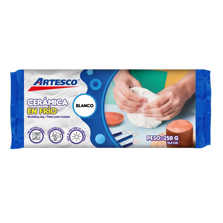 Cerámica En Frío Artesco En Barra Color Blanco Envase 250 g