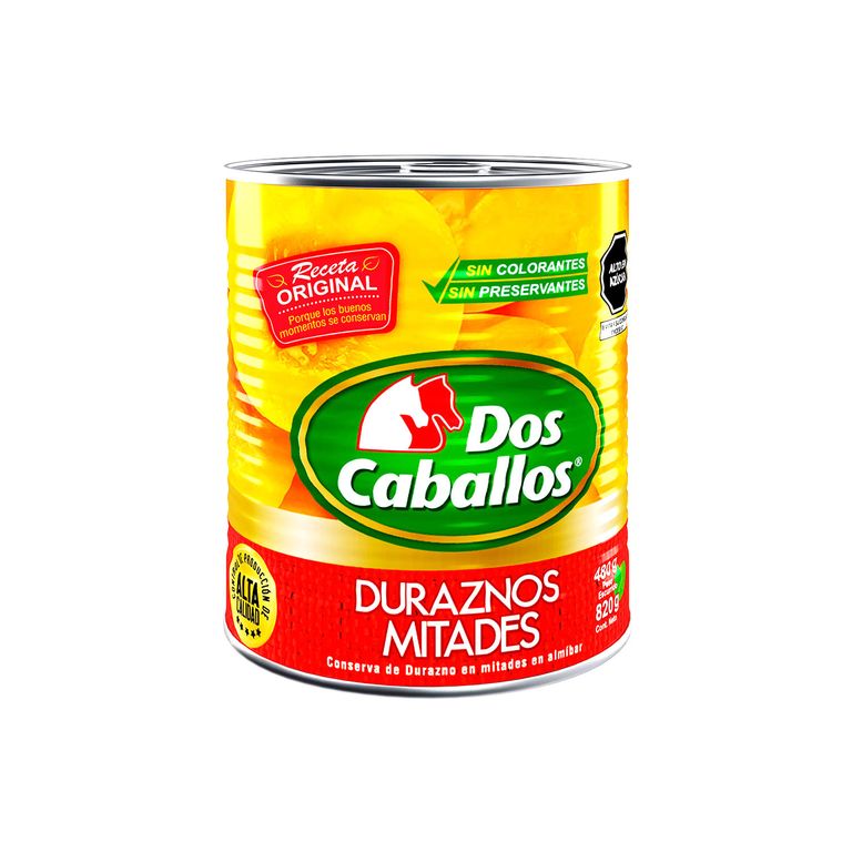 Duraznos Dos Caballos Lata 820 g