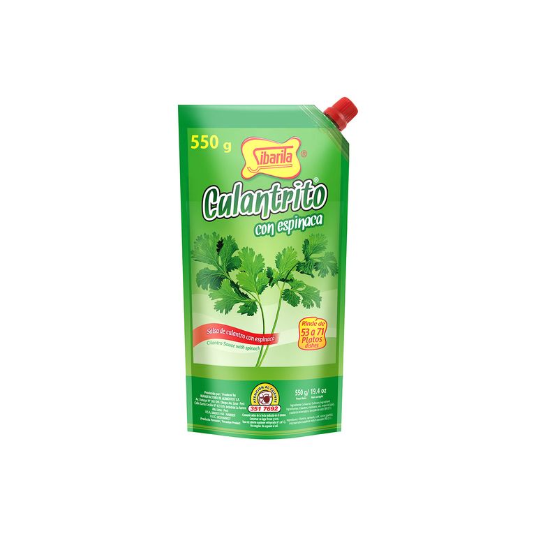 Salsa de Culantro Sibarita con Espinaca Culantrito Doypack 550 g
