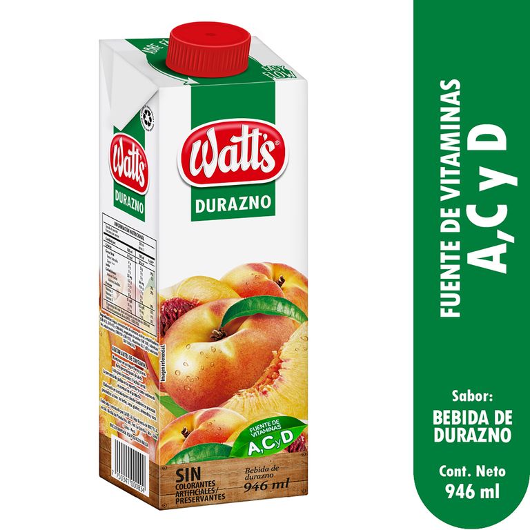 Bebida Watts Durazno Caja 946 mL