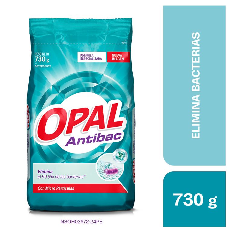 Detergente en Polvo Opal Antibacterial Bolsa 730 g