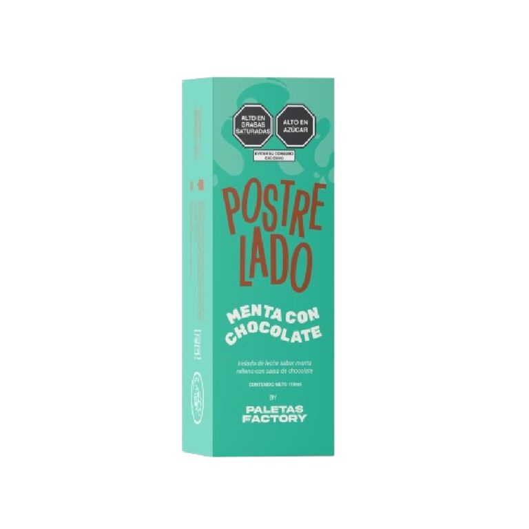 Helado en Paleta Postrelado Menta con Chocolate