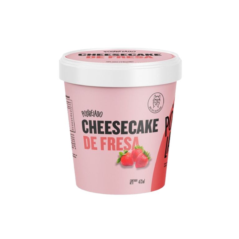 Helado Postrelado Cheesecake Fresa Pote 473 mL