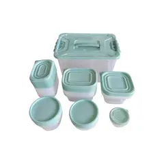 Precio Uno - Pack Contenedores Color Menta 66 Piezas