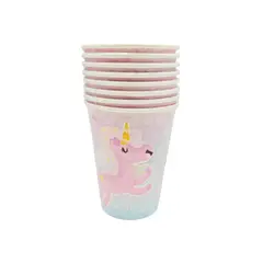 Casa Joven - SET 8 VASOS DE CARTON UNICORNIO 12OZ