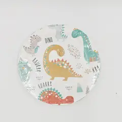 CASA JOVEN - SET 12 PLATOS CARTON DINO PAPER PLATE