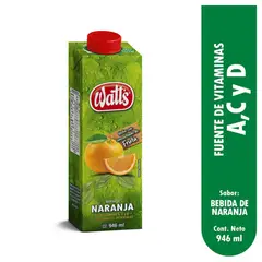 WATTS - Bebida Watts Naranja Caja 946 mL