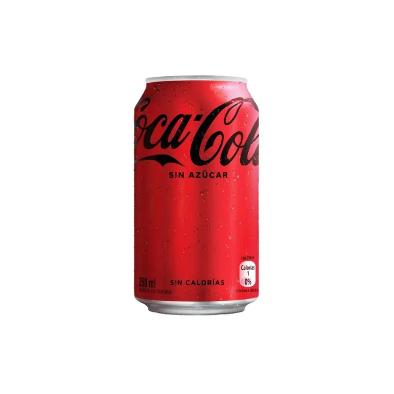 Gaseosa Coca Cola Sin Azúcar Lata 350 mL