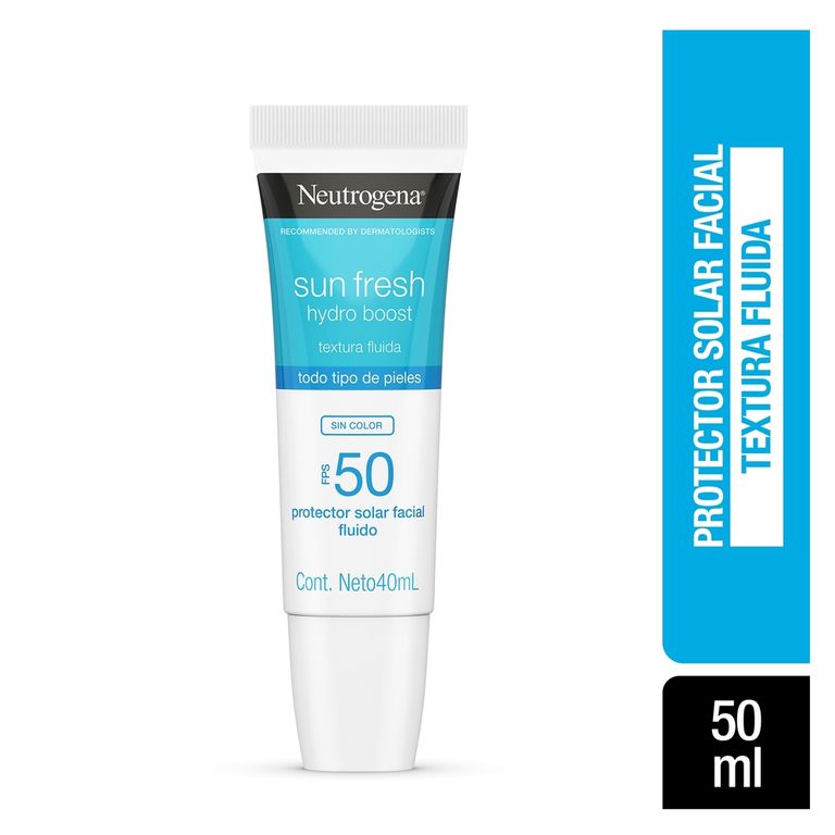 Protector Solar Facial Neutrogena Sun Fresh Hialurónico Sin Color FPS50 Envase 40mL