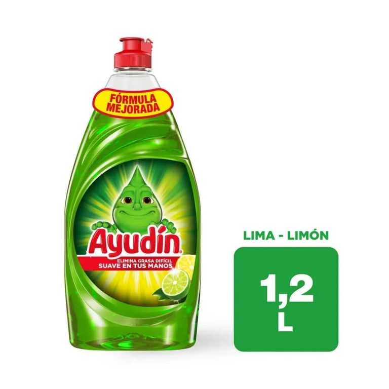 Lavavajilla Líquido Ayudín Lima Limón Envase 1.2 L