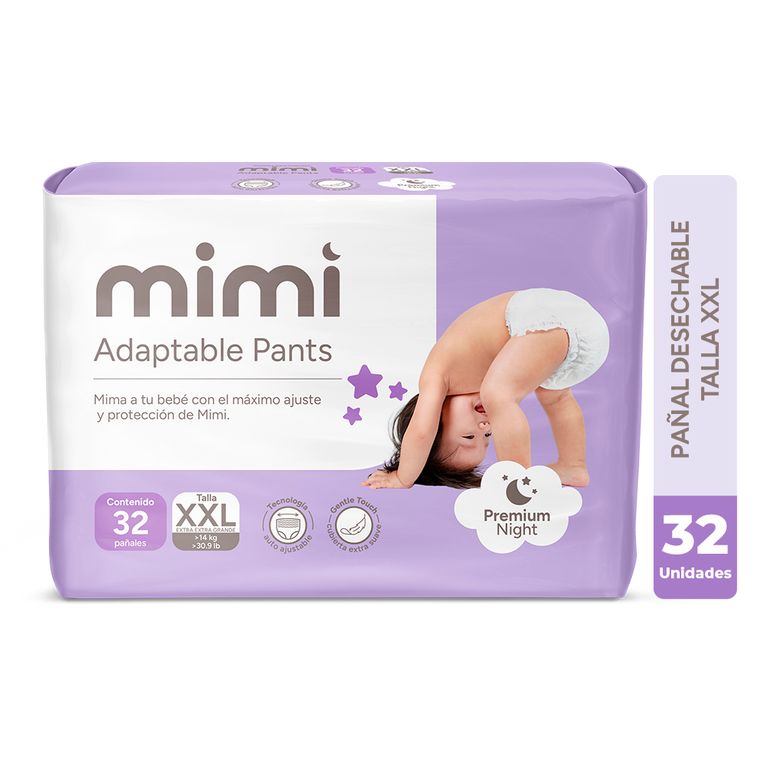 Pañales Mimi Adaptable Pants Talla XXL Empaque 32 Und