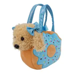 CREATION - Perrito 20 cm en Cartera Donut Turquesa