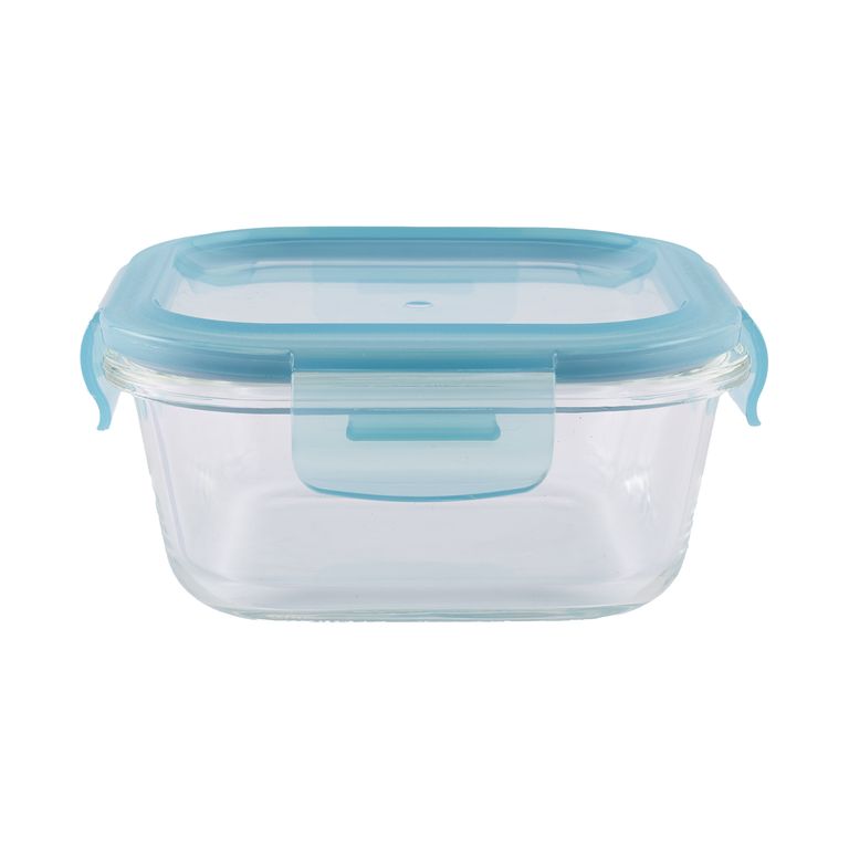Hermético Vidrio Cuadrado Cielo 530 mL