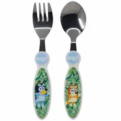 Bluey - Cubiertos Bluey Metálicos 2 Piezas