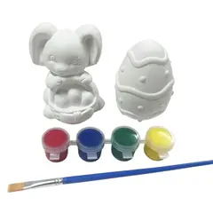 SEW STAR - Set Pascua Conejo y Huevo de Yeso 2 Pzas