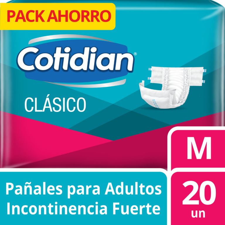 Pañales Cotidian Clásico Talla M Empaque 20 Und